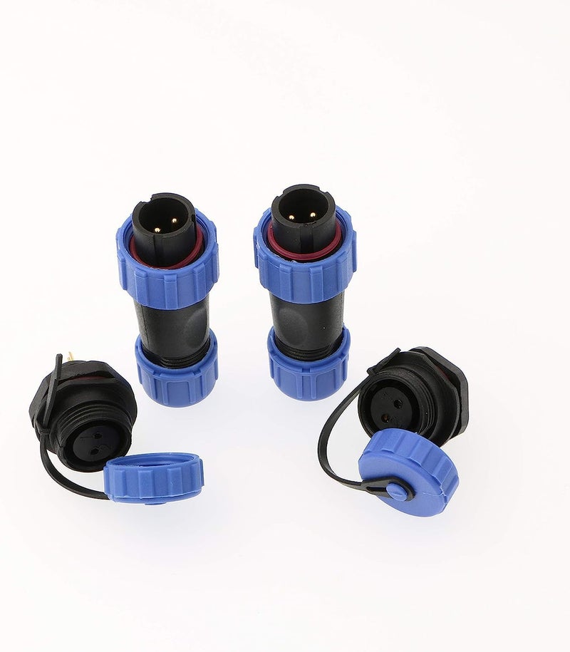Uonecn 2 PCS SP1310 IP68 2-Pin Waterproof Connector Power Cable Automotive Connectors Socket Multipole Plug and Socket Dustproof Circular - Image 1